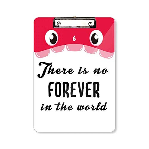 Quote No Forever in The World Mouth Clipboard Folder File Pad Backing Plate A4 Quote No Forever in The World Mouth Clipboard Folder File Pad Backing Plate A4