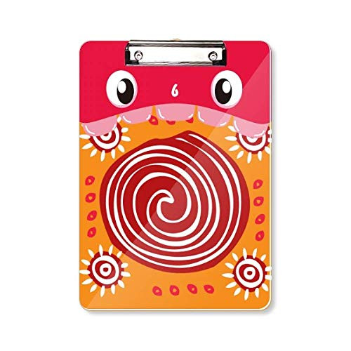 Red Screw Mexico Totems Ancient Civilization Mouth Clipboard Folder File Pad Backing Plate A4