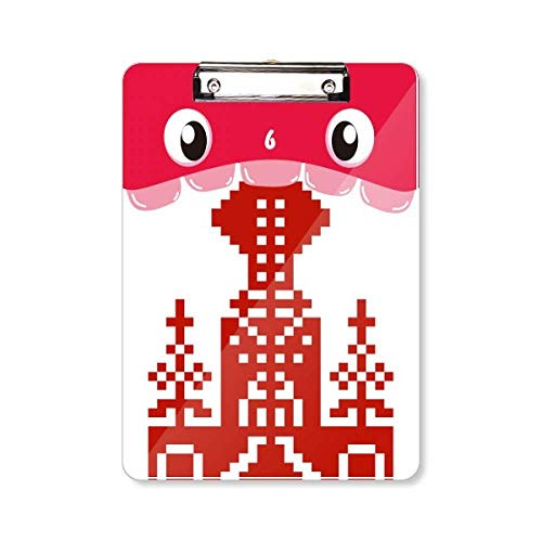 Russia Building Mosaic Country Elements Mouth Clipboard Folder File Pad Backing Plate A4
