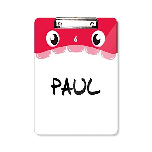 Special Handwriting English Name Paul Mouth Clipboard Folder File Pad Backing Plate A4