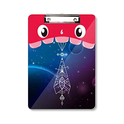 Starry Sky Totem Geometry Alien Mouth Clipboard Folder File Pad Backing Plate A4