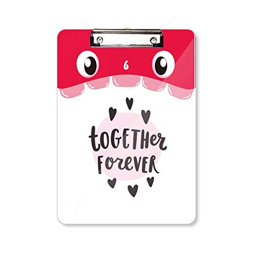 Together Forever Quote Style Mouth Clipboard Folder File Pad Backing Plate A4