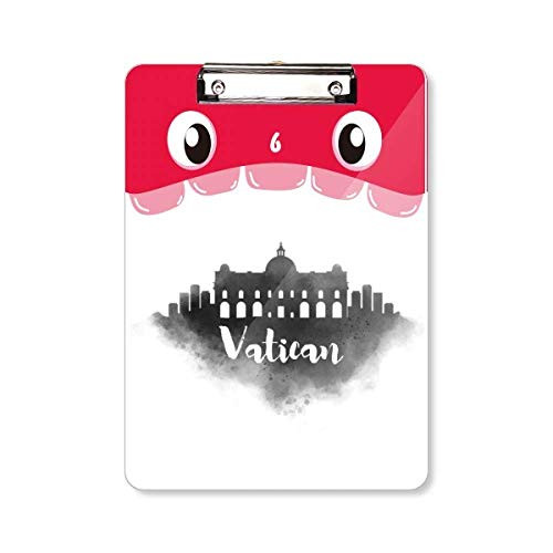 Vatican Italy Landmark Ink City Mouth Clipboard Folder File Pad Backing Plate A4