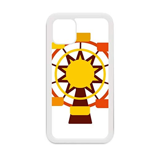 Amusement Park Ferris Wheel Color Illustration for iPhone 12 Pro Max Cover for Apple Mini Mobile Case White Shell