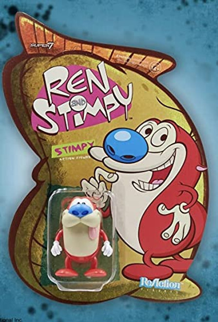Super7 Ren  and  Stimpy Reaction Figure - Stimpy
