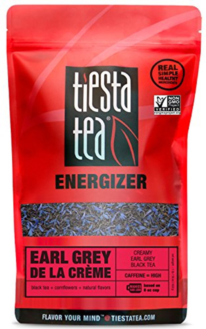 Tiesta Tea Earl Grey de la Crème, Creamy Earl Grey Black Tea, 200 Servings, 1 Pound Bag, High Caffeine, Loose Leaf Black Tea Energizer Blend, Non-GMO