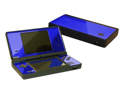 Blue Chrome Mirror Vinyl Decal Faceplate Mod Skin Kit for Nintendo DSi -DSi- Console by System Skins
