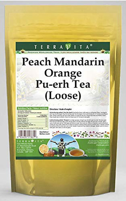Peach Mandarin Orange Pu-erh Tea -Loose- -8 oz, ZIN- 540916- Peach Mandarin Orange Pu-erh Tea -Loose- -8 oz, ZIN- 540916-