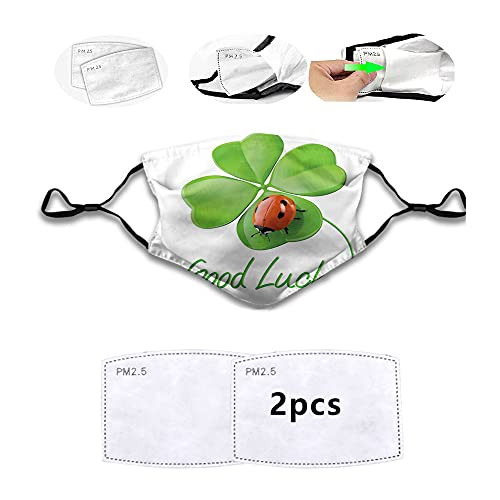Made in USA Fashion Face mask,Lucky Symbols Four Leaf Clover with Ladybug Irish Good Luck,Face Mask Reusable Washable Masks Cloth for Men and Women-S- Made in USA Fashion Face mask,Lucky Symbols Four Leaf Clover with Ladybug Irish Good Luck,Face Mask Reusable Washable Masks Cloth for Men and Women-S-