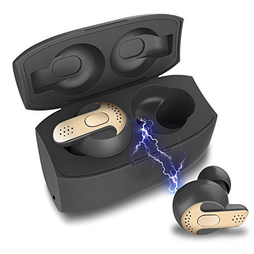 Wireless Earbuds,Bluetooth 5.0 Wireless Earbuds Bluetooth Headphones with Deep Bass HiFi 3D Stereo Sound, Built-in Mic Earphones with Portable Charging Case for Smartphones and Laptops (Gold) Wireless Earbuds,Bluetooth 5.0 Wireless Earbuds Bluetooth Headphones with Deep Bass HiFi 3D Stereo Sound, Built-in Mic Earphones with Portable Charging Case for Smartphones and Laptops (Gold)