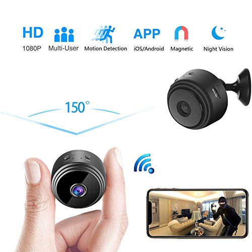 WiFi Mini Spy Camera, Wireless HD 1080P Hidden Camera with Night Vision,Motion Detection,Indoor Covert Nanny Security Camera,Remote Live View Support iOS/Android for Home and Office