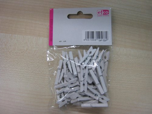 Efco Wooden Clothes pegs 30 mm 40 pcs. White, Wood, 10 x 10 x 6 cm