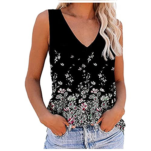 FABIURT Tank Tops for Women Plus Size Womens Deep V Neck Wrap Spaghetti Strap Tank Tops Summer Sleeveless Shirts Blouses