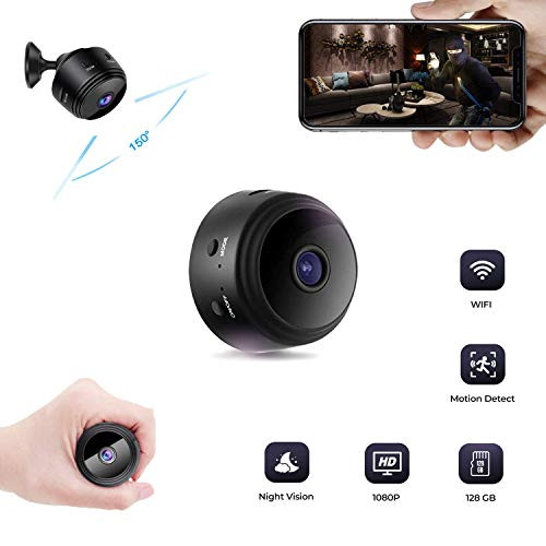 Mini Hidden Camera, Bigear WiFi Hidden Camera HD 1080P Wireless Spy Camera, Nanny Cam Security Cameras Battery Powered with Motion Detection/Night Vision for Home & Office