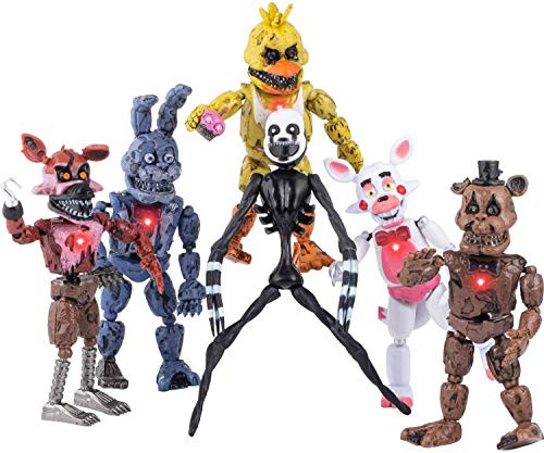 Arshily - Five Nights at Freddy's FNAF Action Figures Toys Bonnie Foxy Freddy Fazbear Bear PVC Figure Dolls Toys for Children