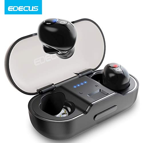 Wireless Earbuds, EDECUS TL1 Bluetooth 5.0 True Wireless Bluetooth Earbuds with 24 Hours Playtime, 3D Stereo HiFi Sound in-Ear Earphones, Built-in Mic Bluetooth Headphones with Portable Charging Case