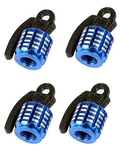 Automotive Tire Wheel Valve Stem Caps,4pcs Aluminum Blue Grenade Tire Wheel Valve Dust Cap Cover for Porsche Cayenne