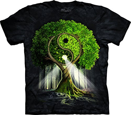 The Mountain Men's Yin Yang Tree T-Shirt Black S The Mountain Men's Yin Yang Tree T-Shirt Black S