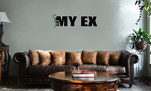 Decal Serpent Funny Humping Stick Figure FCK My Ex Vinyl Wall Mural Decal Home Decor Sticker -Black- Decal Serpent Funny Humping Stick Figure FCK My Ex Vinyl Wall Mural Decal Home Decor Sticker -Black-