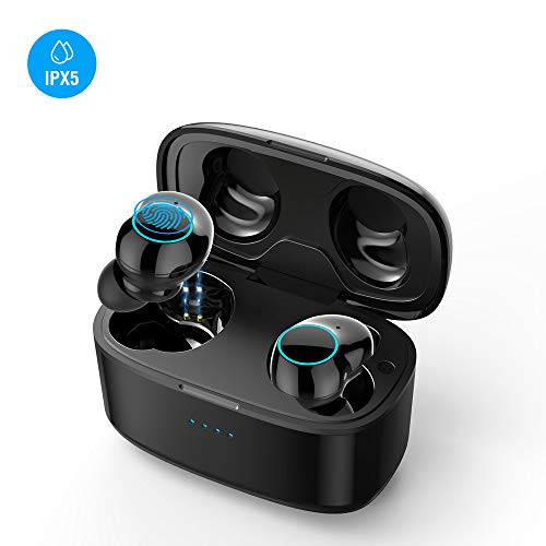 True Wireless Earbuds,Bluetooth 5.0 TWS Earphones with 1000mAh Charging Case 6H Playtime IPX5 Waterproof and Stereo Sound Wireless Earphones