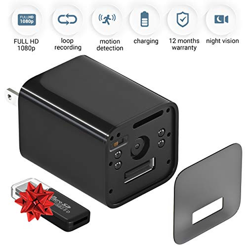 Spy Camera Charger - Hidden Camera - Mini Spy Camera 1080p - USB Charger Camera - Hidden Spy Camera - Hidden Nanny Cam - Hidden Spy Cam - Hidden Cam - Surveillance Camera Full HD - with Out WiFi