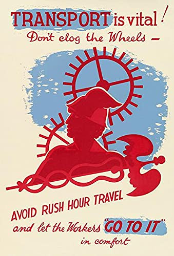 Transport Is Vital Don't Clog Wheels - 1940s - World War II - Propaganda Magnet