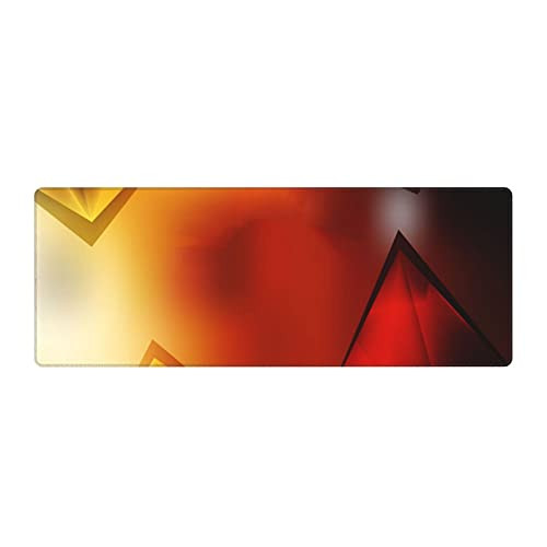 Black Orange Fire Geometric Mouse Pad,Gaming Mouse Pad, Keyboard Pad for Laptop, Home, Office