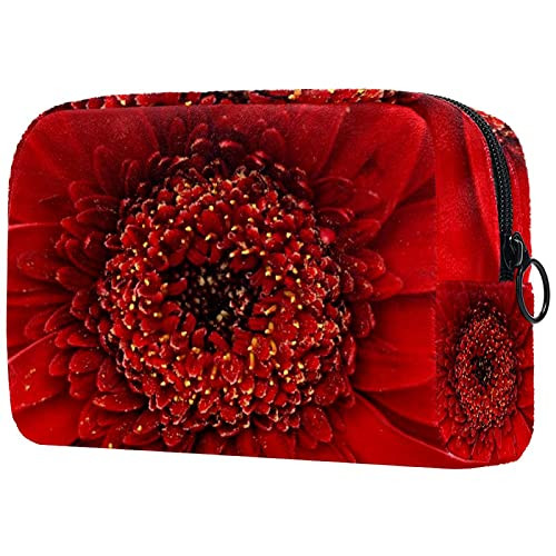 Women Makeup Bag,Cosmetic Storage Bag red flower african daisy for Travel,Cosmetics Organizer Women Makeup Bag,Cosmetic Storage Bag red flower african daisy for Travel,Cosmetics Organizer