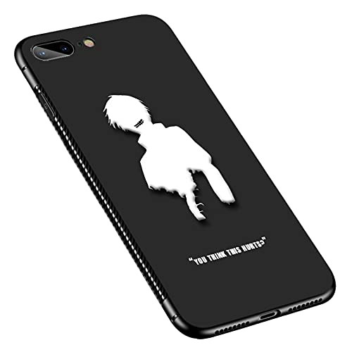 iPhone 8 Plus Case,White Figure Pattern Design iPhone 7 Plus Cases for Girls Boys Graphic Shockproof Non-Slip Case for Apple iPhone 8 Plus/7 Plus