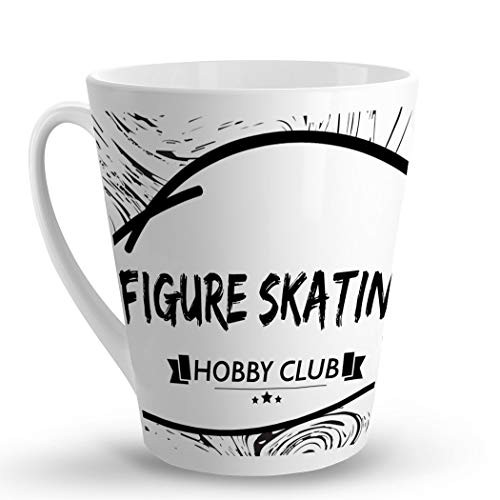 Makoroni - HOBBY CLUB FIGURE SKATING Hobby - 12 Oz. Unique Ceramic Coffee Cup, LATTE MUG