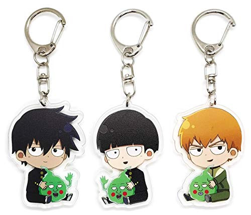 EBTY-Dreams Inc. - Set of 3 Mob Psycho 100 Anime Acrylic Keychain Arataka Reigen, Shigeo Kageyama, Ekubo, Ritsu