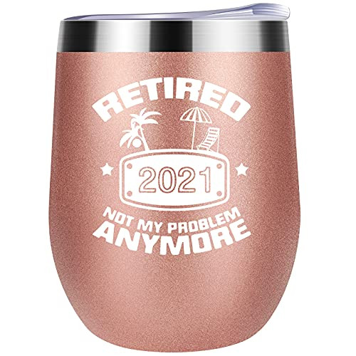 Retirement Gifts for Women 2021 Funny Retired 2021 Not My Problem Any More Wine Tumbler Wine Gifts for Retiring Friends Coworkers Teachers Nurses Mom Grandma Retirement Mug Wine Tumbler
-RoseGold- Retirement Gifts for Women 2021 Funny Retired 2021 Not My Problem Any More Wine Tumbler Wine Gifts for Retiring Friends Coworkers Teachers Nurses Mom Grandma Retirement Mug Wine Tumbler
-RoseGold-
