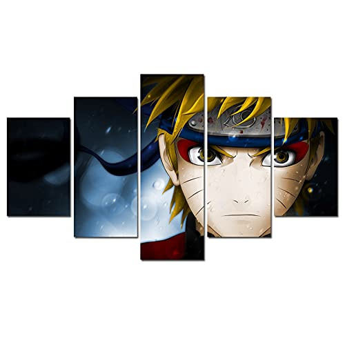Anime Wall Decor Naruto One Piece Posters Anime Canvas Wall Art for Living Room Decor Boy Gift -NARUTO-01, Unframed-