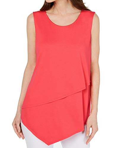 Alfani Women's Tiered Asymmetrical Top -Breeze, 14-