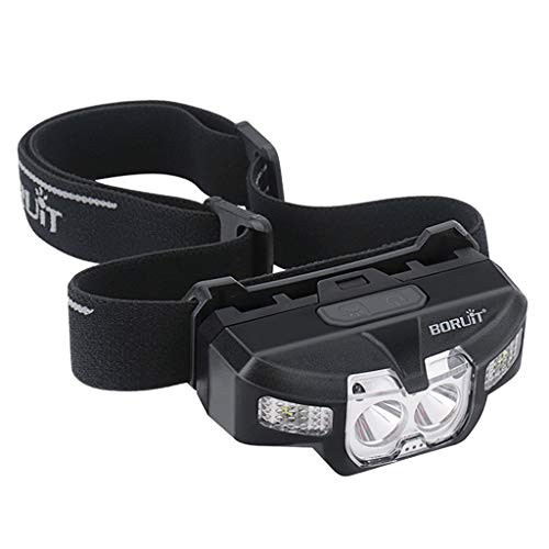 shamjina LED Headlamp USB Rechargeable Motion Sensor Head Lamp Light Headlight Flashlight