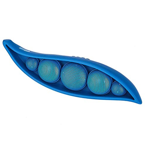 Bluetooth Speaker with Superior Stereo Sound, Exclusive Pea Appearance, 5-Watts, 24-Hour Playtime, Perfect Wireless Speaker for Home (Blue)