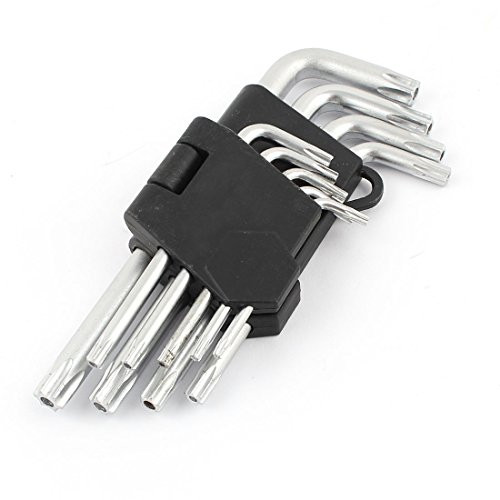 Aexit 9 in Operated Tools 1 L Shaped Metric T10-T50 Hexagon Hex Key Wrench Black Case Model-42as137qo69