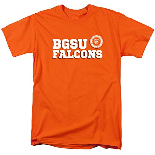 Bowling Green State University Official Block Text Unisex Adult T Shirt,Orange, 2X-Large