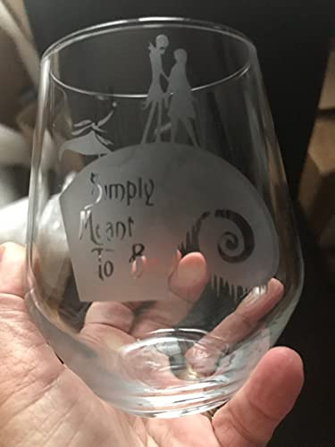 Stemless Wine Glass - Nightmare Before Christmas- Simply Meant To Be