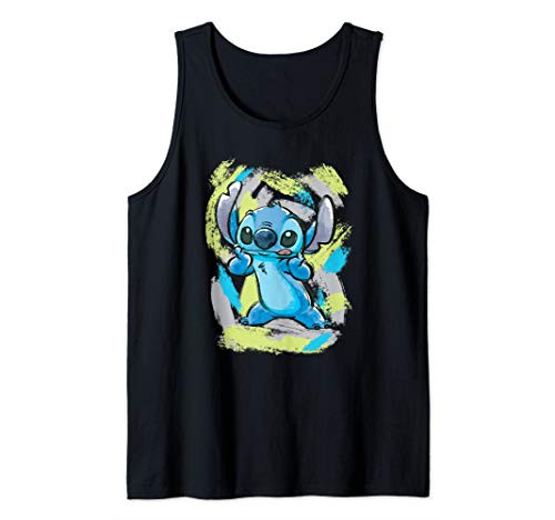 Disney Lilo and Stitch Watercolor Brushstrokes Tank Top