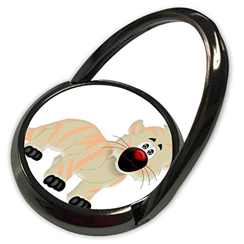3dRose Anne Marie Baugh - Cute Illustrations - Cute Biege and Light Orange Tiger Illustration - Phone Ring -phr-324581-1-