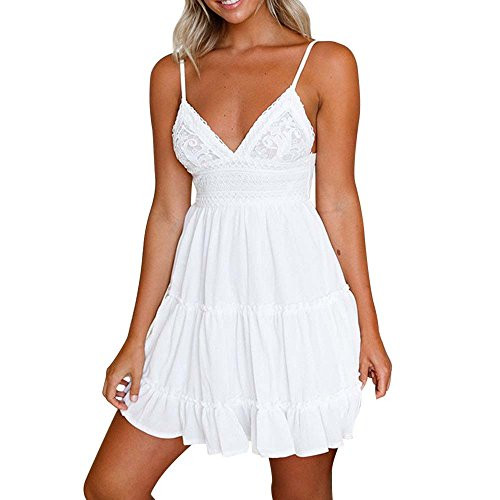 Arystk Women Summer Backless Mini Dress White Evening Party Beach Dresses Sundress Arystk Women Summer Backless Mini Dress White Evening Party Beach Dresses Sundress