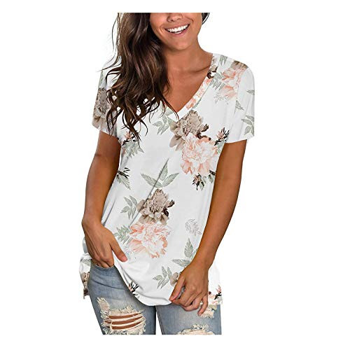 Women's Casual Round Neck Summer Sunflower Print Sleeveless Casual T-Shirt Tank Vest Top