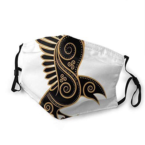 Women Men Boys Girls,Ornamental Bird Figure With Hand-Drawn Elements Celtic Style,Half Face Mouth Mask Breathable Mouth Muffle For, Travel, Outdoor-M- Women Men Boys Girls,Ornamental Bird Figure With Hand-Drawn Elements Celtic Style,Half Face Mouth Mask Breathable Mouth Muffle For, Travel, Outdoor-M-