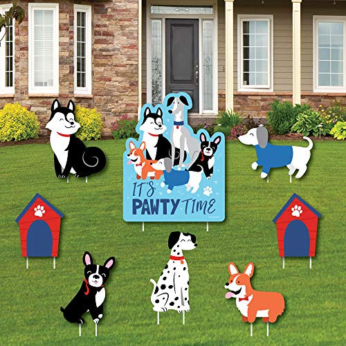 Pawty Like a Puppy - Yard Sign and Outdoor Lawn Decorations - Dog Baby Shower or Birthday Party Yard Signs - Set of 8 Pawty Like a Puppy - Yard Sign and Outdoor Lawn Decorations - Dog Baby Shower or Birthday Party Yard Signs - Set of 8