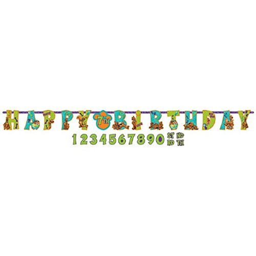 Awesome Scooby-Doo Birthday Party Jumbo Add-An-Age Letter Banner Decoration, Paper , 10' X 10"