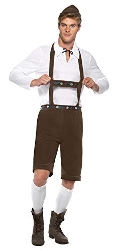 Smiffys Bavarian Man Costume, Brown, XL - US Size 46"-48"