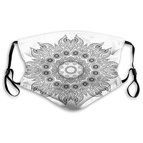 Comfortable Fashion Mask,Ornate Arabesque Esoteric Ancient Figure Esoteric Oriental,Printed Facial Decorations For Unisex Adult