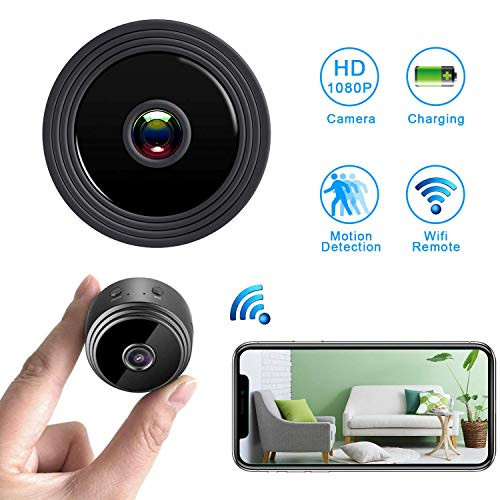Mini Wireless IP Camera - TOTUOKEY Wi-Fi 1080P Camera Motion Detection Night Vision Hidden Camera Nanny Cam Wireless IP Security Wall Mount Home Camera Remote Control Android iOS Free App PC View