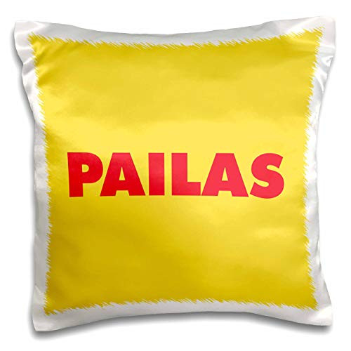 3dRose KIKE CALVO Colombia Folklore and Traditions - Red Pailas with Yellow Background - 16x16 inch Pillow Case -pc-299439-1- 3dRose KIKE CALVO Colombia Folklore and Traditions - Red Pailas with Yellow Background - 16x16 inch Pillow Case -pc-299439-1-